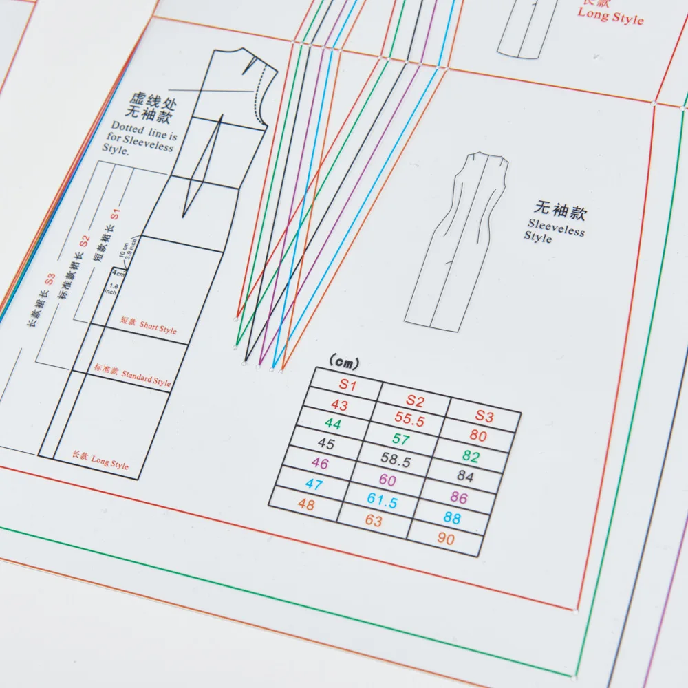 Dressmaking Ruler for Dress Pattern Templates stainless steel ruler drawing ruler straight ruler metal ruler