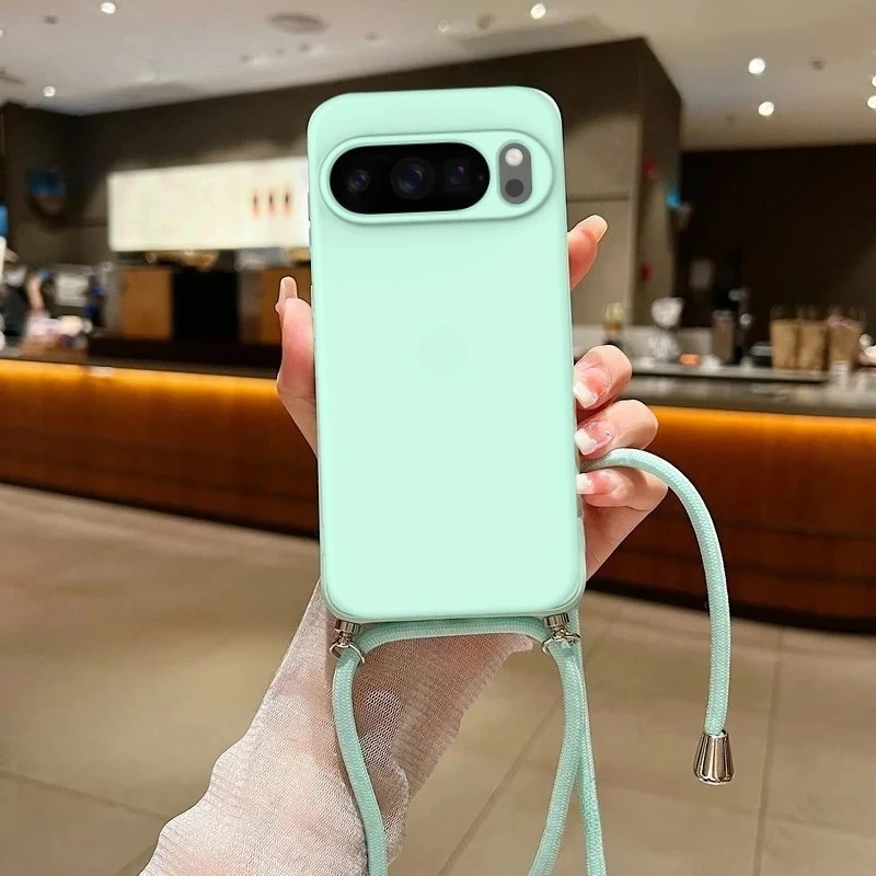 Premium Skin-Friendly Silicone Phone Case with Lanyard Attachment