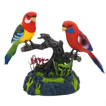 Talking Parrot Cute Electric Battery Operated Control Voice Simulation Parrots Sparrow Bird Repeats What You Say Electric Toy 1