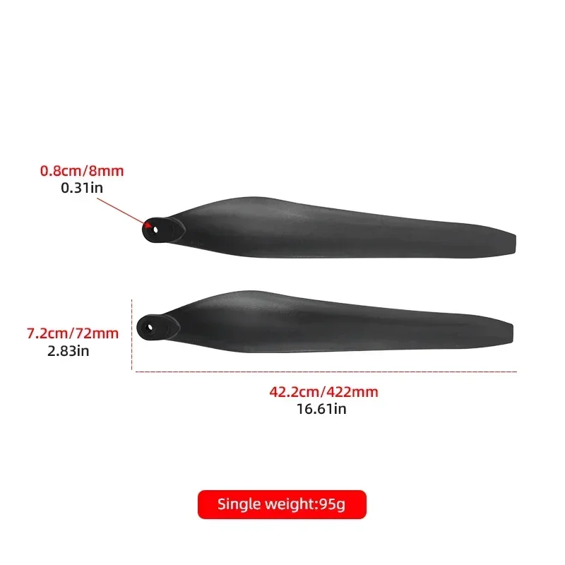 รูปสินค้า ใบพัดโดรนพับได้ คาร์บอนไฟเบอร์ สำหรับ Hobbywing X9