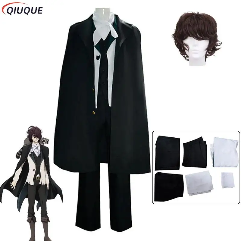 

Anime Bungou Bungo Stray Dogs Season 2 Edgar Allan Poe Cosplay Costume Wig Halloween Carnival Party Outfit Suit for Men Women