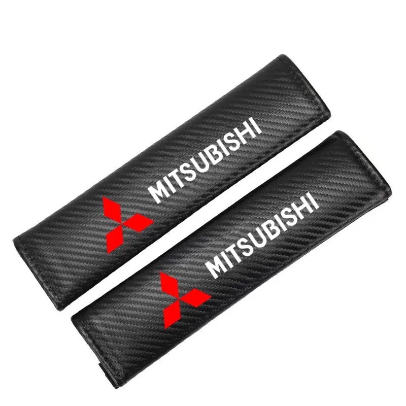 Car Safety Belt Shoulder Pad Safety Strap Cotton Flannel Cover for Mitsubishi Lancer ASX Outlander Pajero Evolution Accessories
