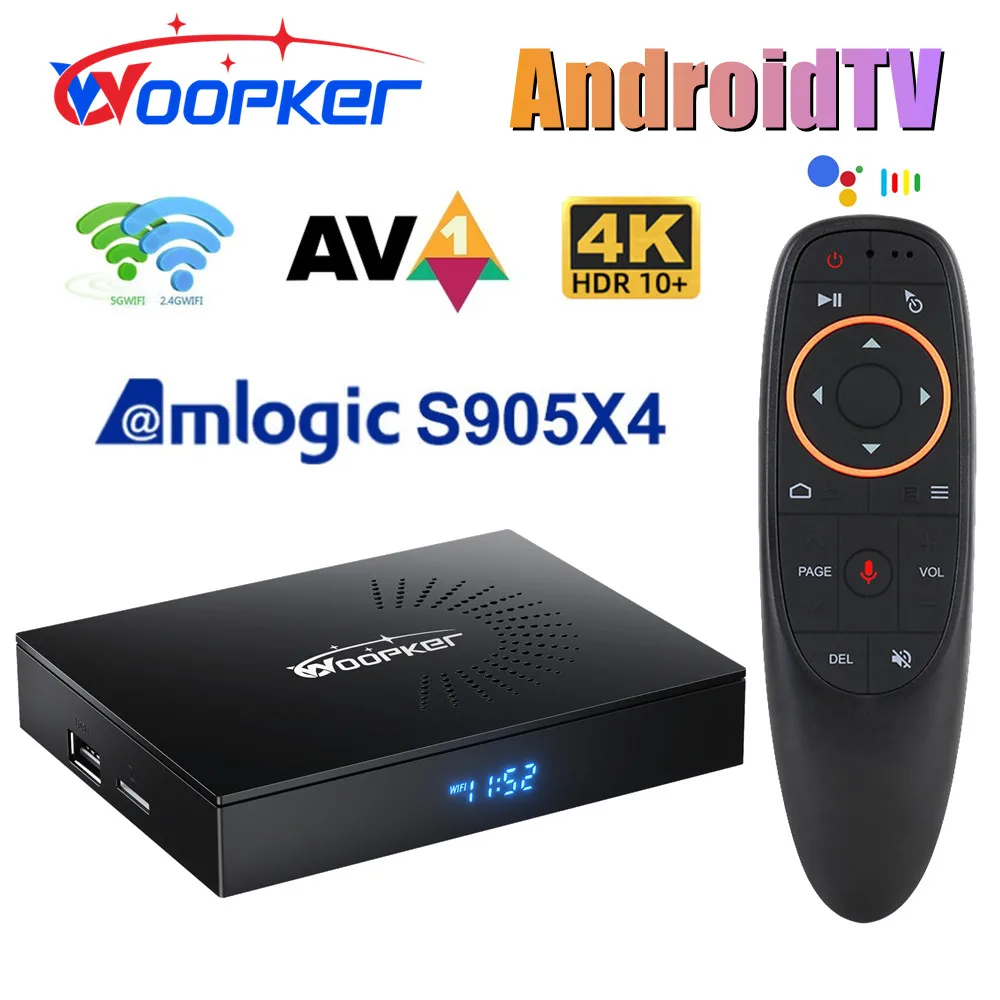 Woopker Android 11 TV skříňka KW2 Android 13 TV skříňka amlogic S905W2 4K 60FPS 2.4/5G dual-wifi AV1 BT5.0 média hráč domácí theater