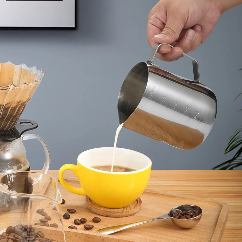 

Kitchen Stainless Steel Milk frothing jug Espresso Coffee Pitcher Barista Craft Coffee Latte Milk Frothing Jug Pitcher