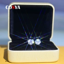 

COSYA Real 1 Carat Moissanite Diamond Stud Earrings For Women 925 Sterling Silver Party Wed Fine Jewelry Valentine's Day Gifts