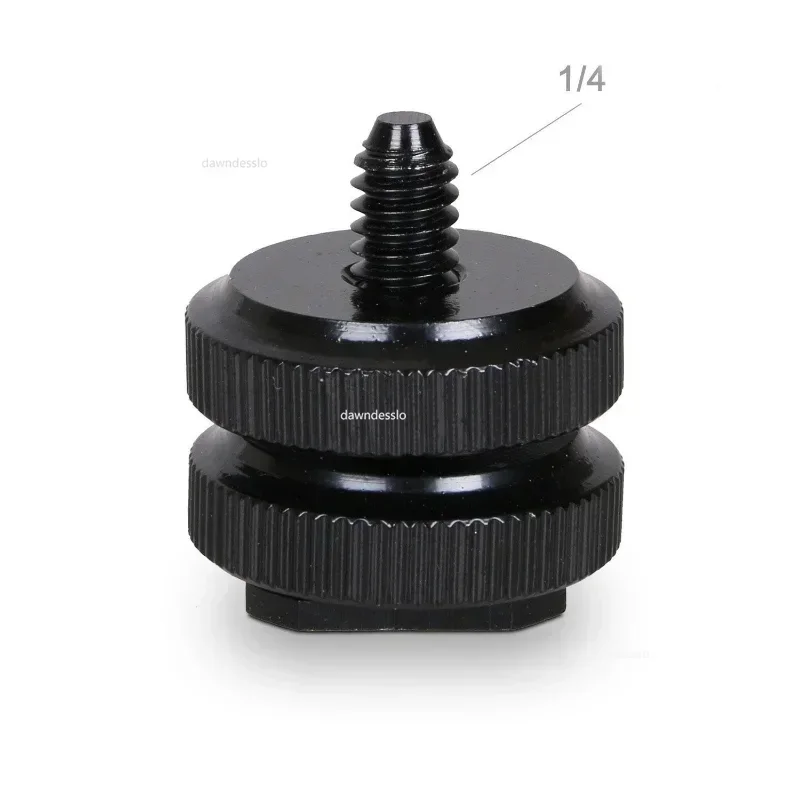 1/4 Hot Shoe Mount Phone Holder Dual Nut Cold Shoe Adapter Bracket For GoPro Hero Accessories For Canon Sony Nikon DSLR Camera