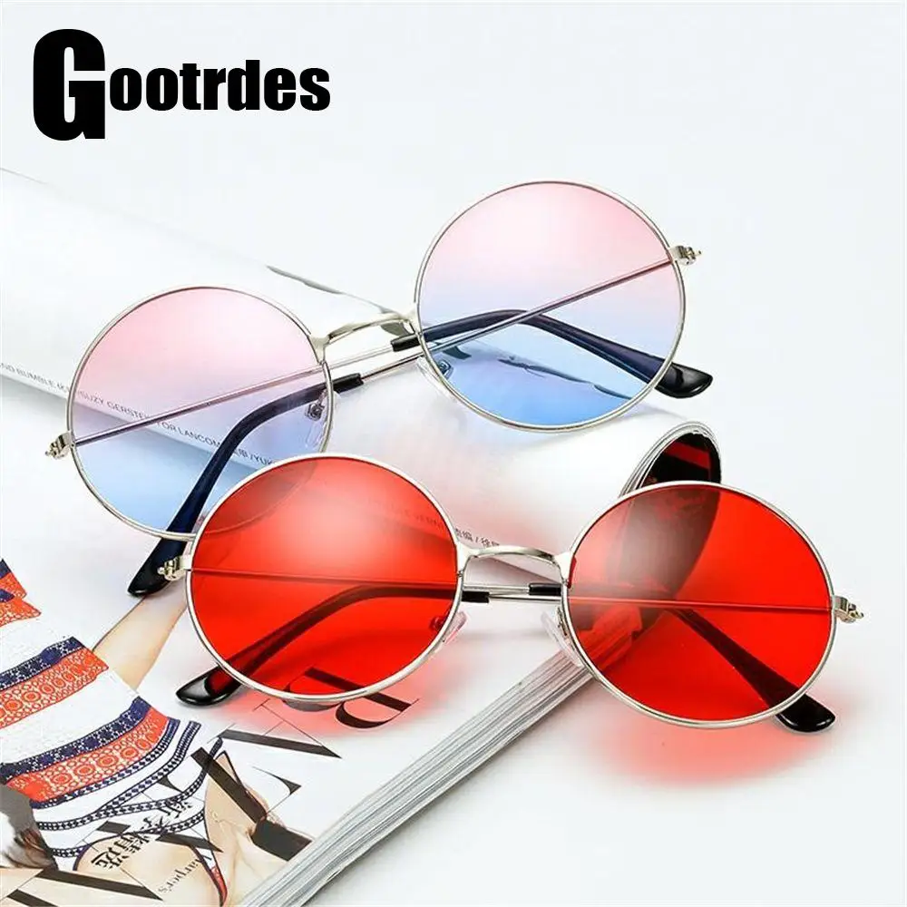 Onrtry 2-Pack Small Round Polarized Sunglasses - Retro Metal Frame Sun Glasses For Men & Women