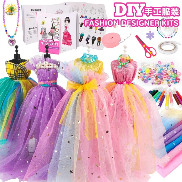 Children's Clothing Design DIY Handmade Material Kit Doll Clothes Sewing  Kit For Kids Girls Fashion Designer DIY Handmade Toys - AliExpress
