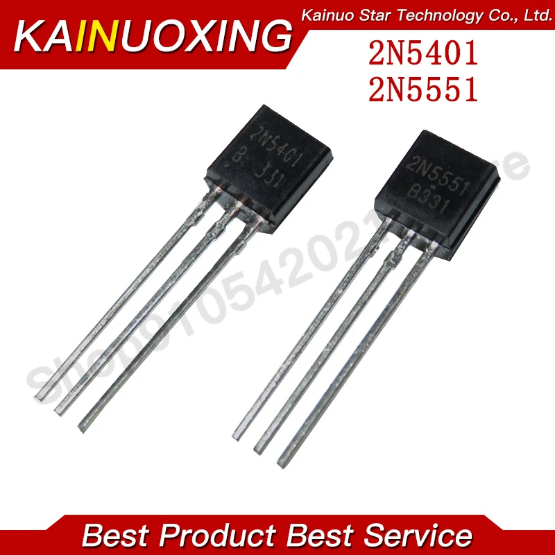 100PCS 2N5551 2N5401 5551 5401 TO-92 (50PCS* 2N5401+50PCS* 2N5551 ) TO92 Bipolar Transistors-BJT PNP Gen Pr Amp bjt transistor transistors kit