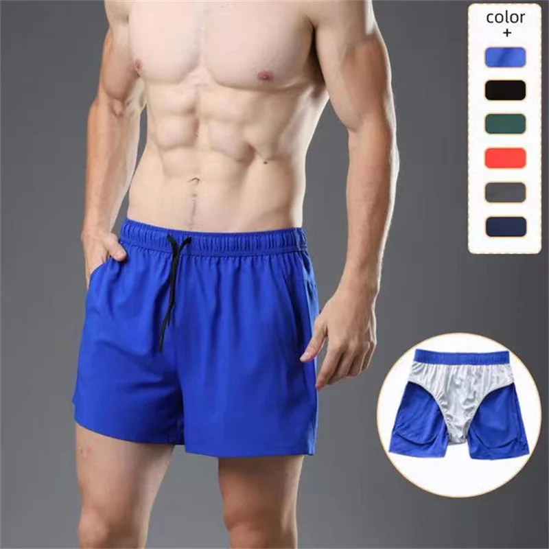 

Men's Lined Beach Shorts, Quick Drying Training Pants, Breathable Sports Pants with Inside Lining