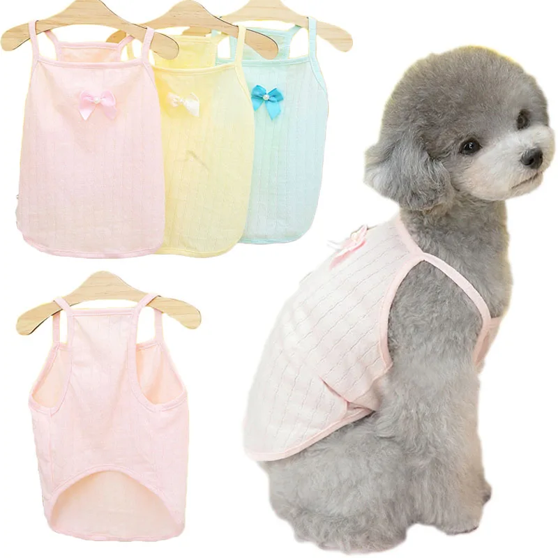 

Candy Color Suspenders Dog Vest Hoodies Pet Clothes Summer Sleeveless Dog Puppy Kitten Sweatshirt Shirt For Small Dogs Yorkie XL