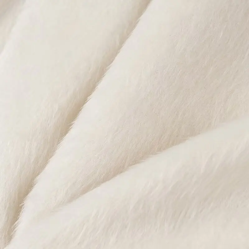 Streetwear Long Hairy Shaggy Blazer Boyfriend Retro Women Back Double Slit Front Pockets Loose Oversized Suit Fashion Coat