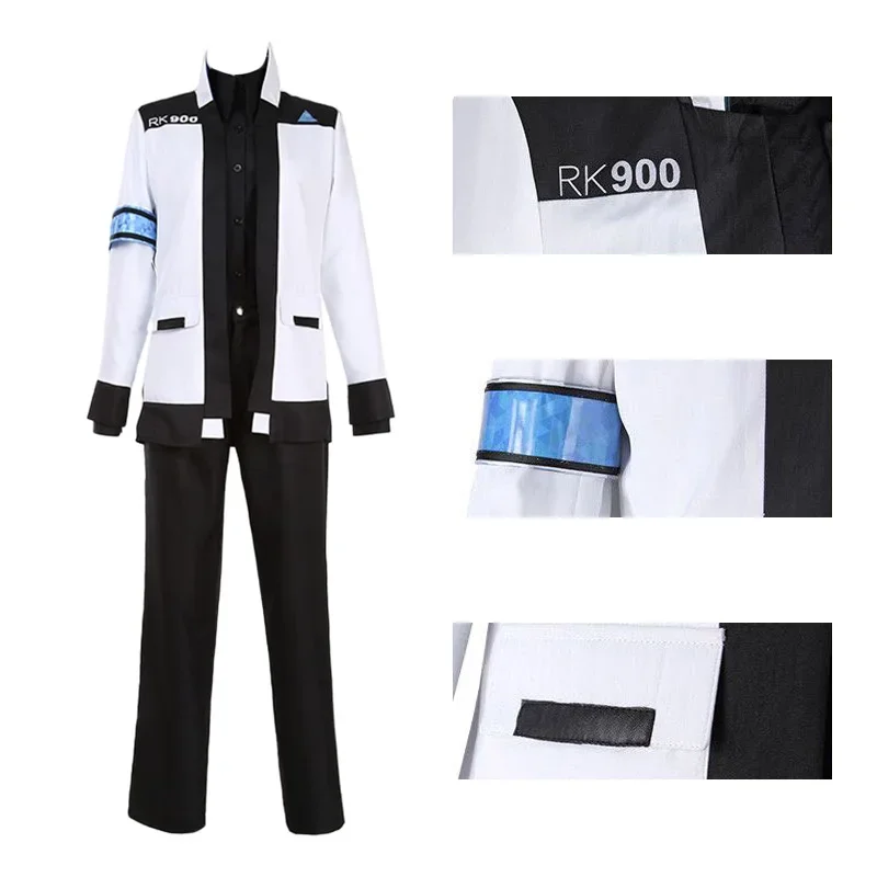 

Detroit:Become Human Connor Cos RK900 Agent Suit Uniform Men Women Jacket Coat T-Shirt Trousers Halloween Carnival Suit Costume