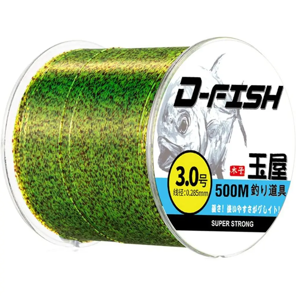 500m Speckle Spoted Fishing Line Color Changing Super Strong Monofilament Fishing Line Outdoor Fishing Accessories Dropship