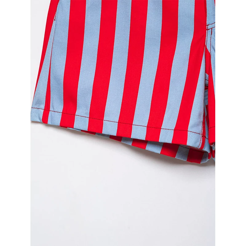 Women's Shorts Fashion Striped Casual Shorts Summer Women High Waist Shorts - 6