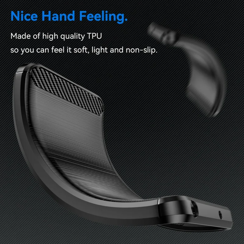 Shockproof Soft TPU Carbon Fiber Phone Bumper Case Cover