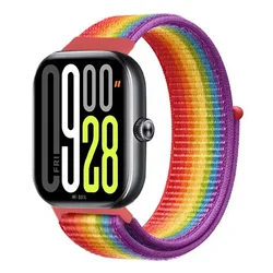 Premium Nylon Braided Loop Strap with Scratch - Resistant Buckle - Redmi Watch 6 (Rainbow Colors)