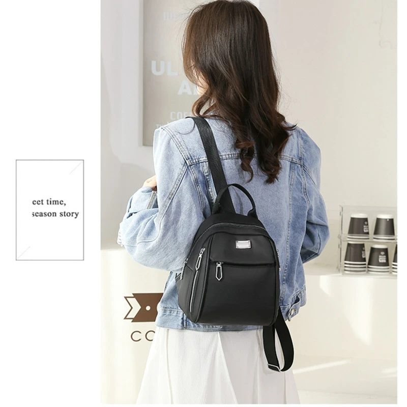 Women Backpack Purse Nylon Rucksack Lightweight Fashion Casual Travel Ladies Shoulder Bag for Teenager Daypack 2