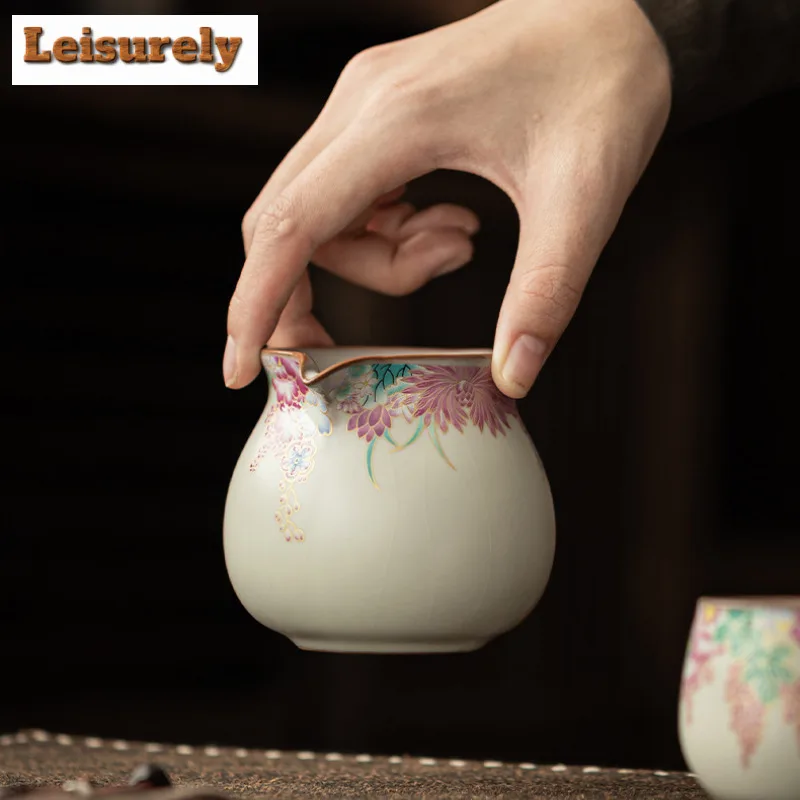 220ml Pork Fat Jelly Little Garden Tea Pitcher Divide Tea Cha Hai Dispenser Justice Cup Fair Mug Drinkware Ornaments Supplies