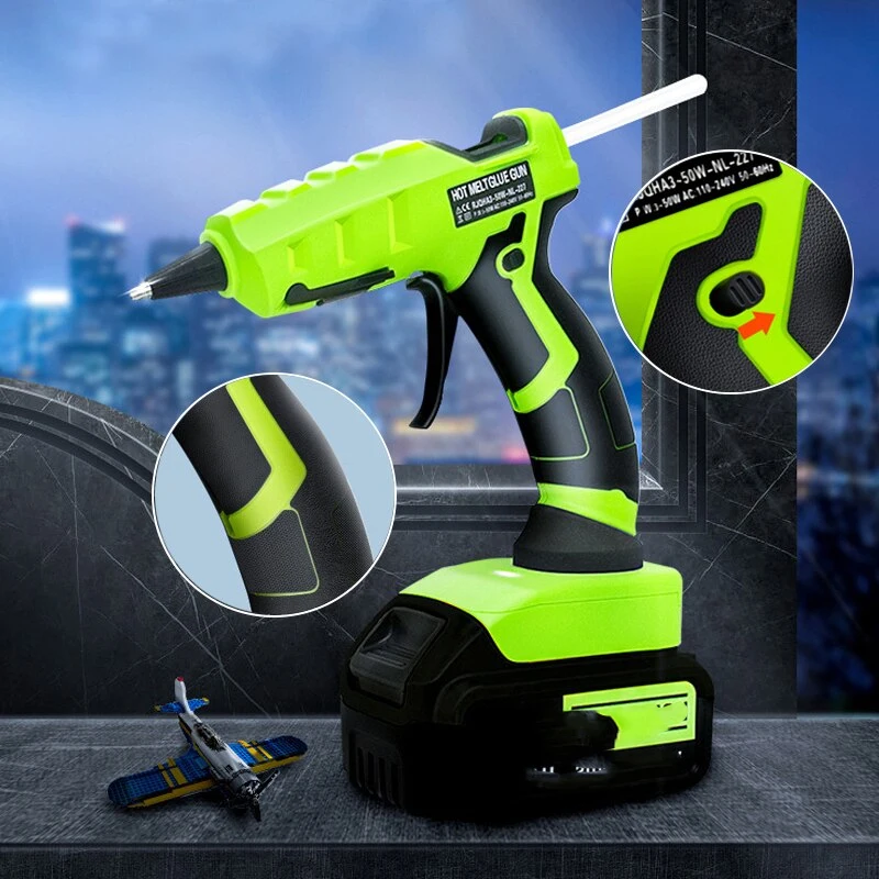 Cordless hot melt glue gun for Makita/DEWALT/BlackDecker/Milwaukee/Bosch with 30 sticks 18V lithium battery electric repair tool hot melt glue gun hot glue gun cordless glue gun