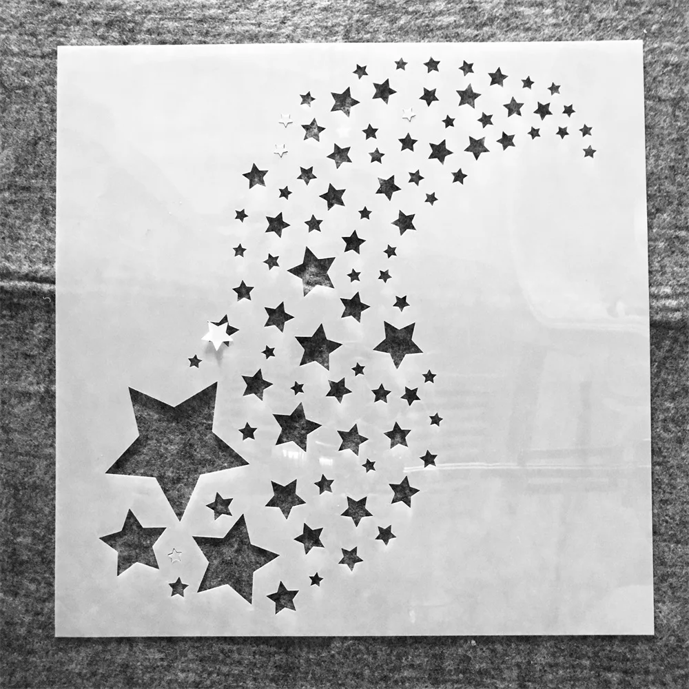 30*30cm Stars Waterfall River DIY Layering Stencils Painting Scrapbook ...