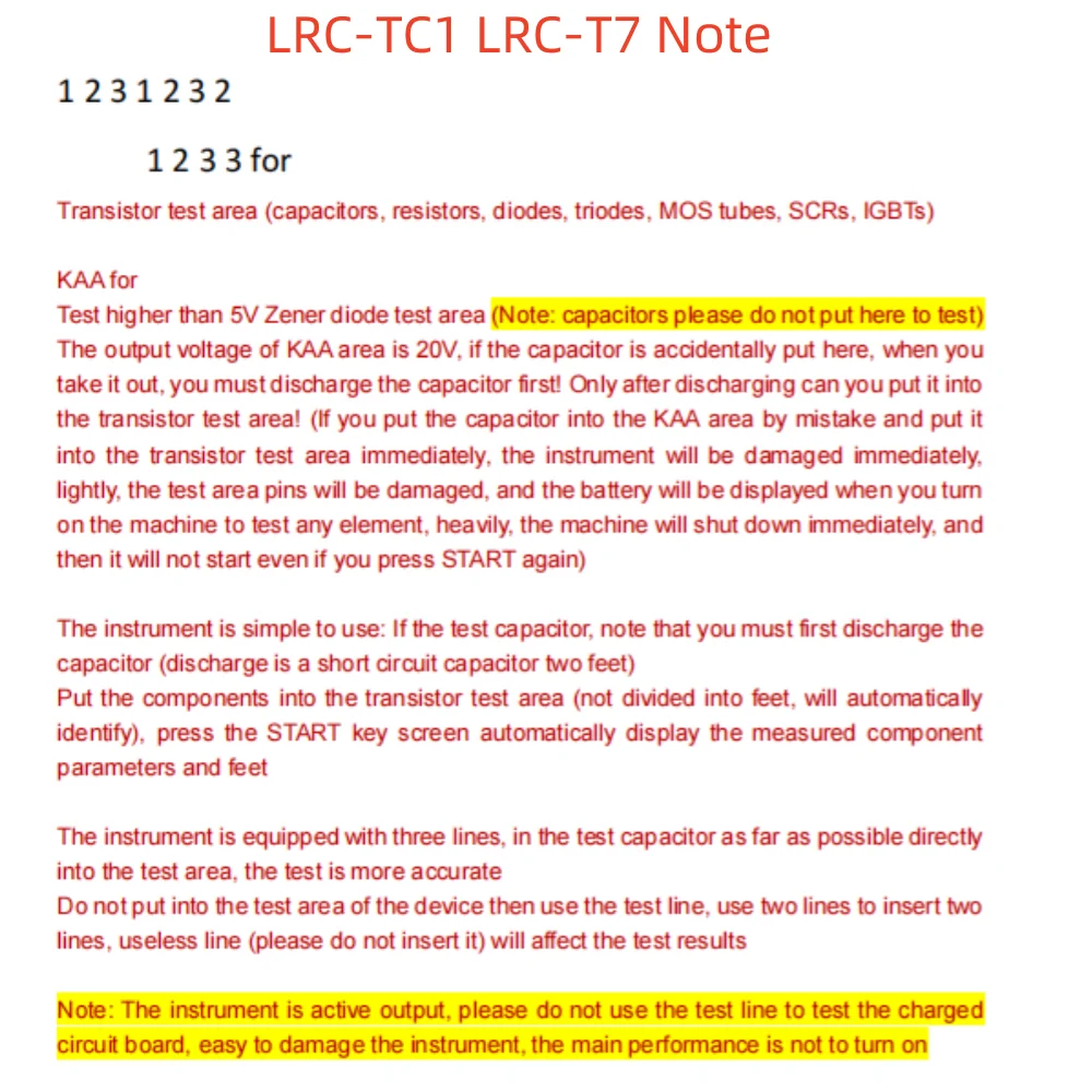 LCR-TC1 TC-T7-H LCR-TC2 TCR-T7 Transistor Tester Multimeter For Diode Triode MOS/PNP/NPN Capacitor Resistor Transistor Replace digital multimeter transistor tester