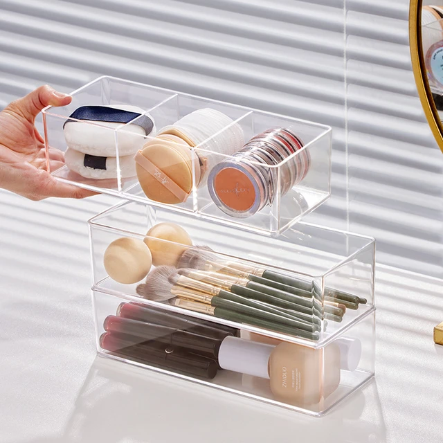 Acrylic Box Makeup Organizer Box Desk Drawer Organizer For Makeup