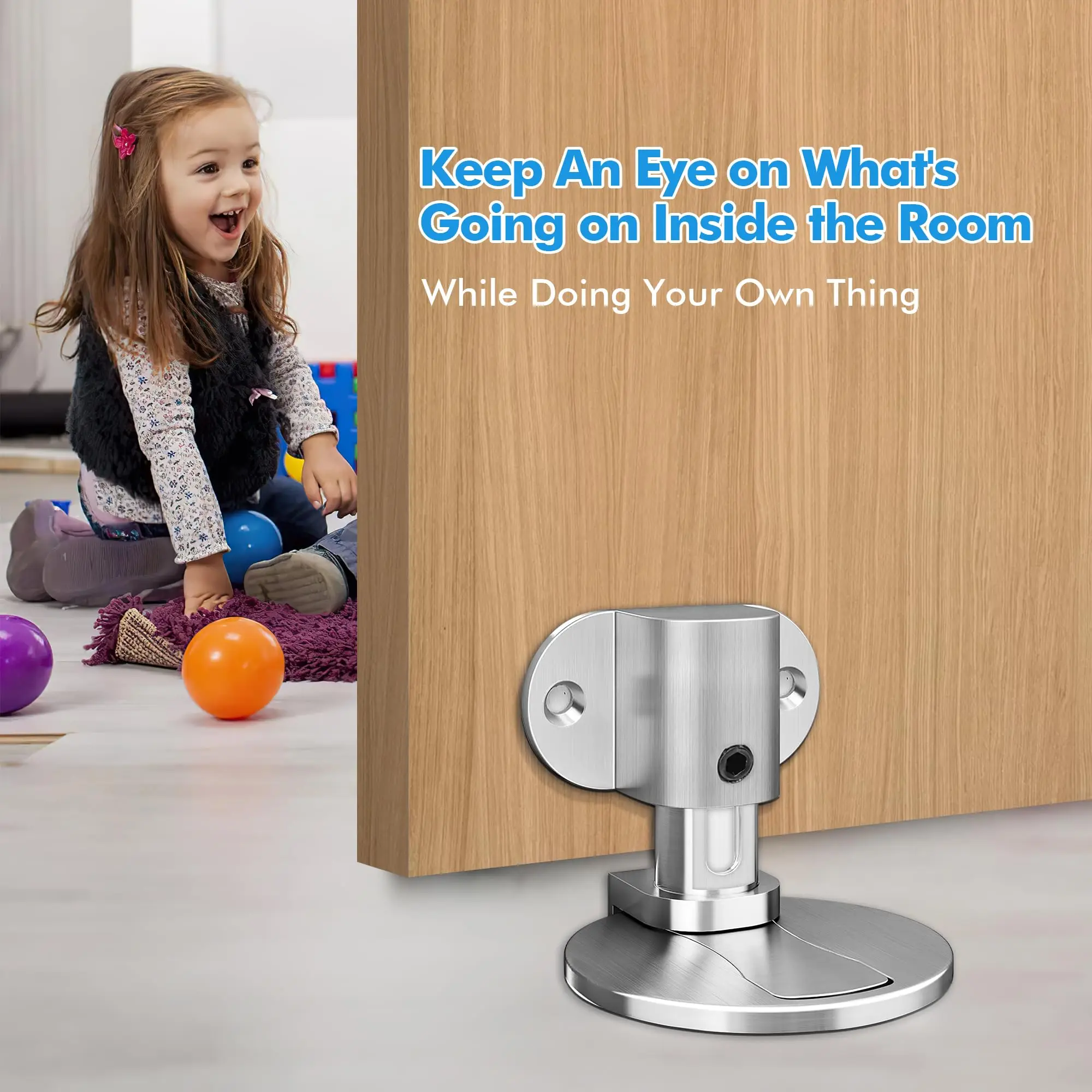 304 Stainless Steel Door Suction Magnetic Non-punching Invisible Zinc Alloy Ground Suction Windproof Hide Door Stop Stopper door stopper magnetic door stopper