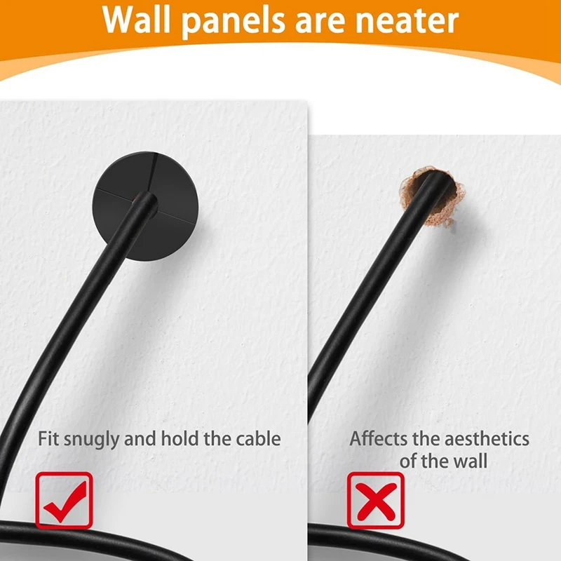 Cable Routing Kit 2 Piece for Starlink Cable Feed Through Bushings for 1Inch Wall Hole Ethernet Wall Grommet Silica Gel