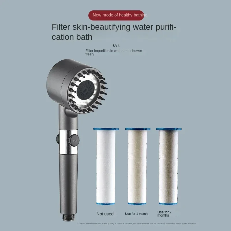 Hot 3 Modes Shower Head High Pressure Showerhead Portable Filter Rainfall Faucet Tap Bathroom Bath Home Innovative Accessories