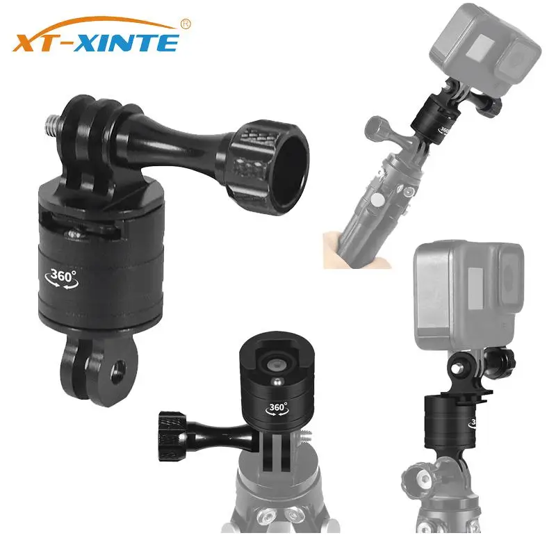 

CNC Aluminum Alloy Tripod Mount Adapter Holder Stand for GoPro 11 for Insta360 Action Camera 360 Degree Adjustable