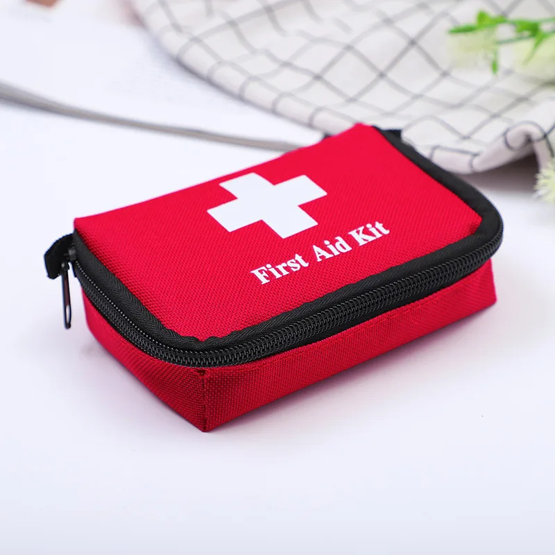 Mini trousse de premiers secours en PVC rouge, sac vide de survie d'urgence  de Camping en plein air, sac de rangement étanche de médicaments à bandes