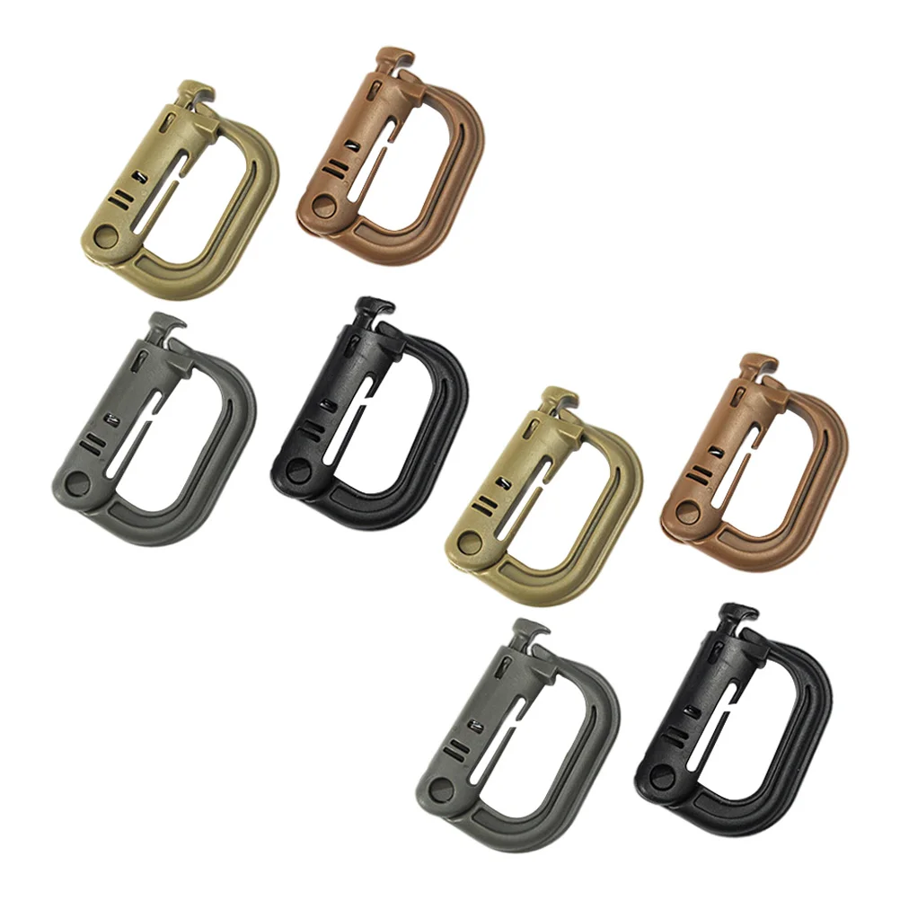 

8 Pcs Lock Carabiner Clip Camping D-shaped Buckle Key Chain Outdoor Hanging Hook