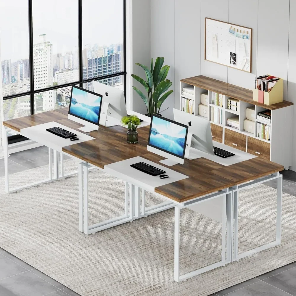 Office Furniture Desk Sets ,L-Shaped Desk With Drawers, 63" Office With File Cabinet, Computer Executive Set