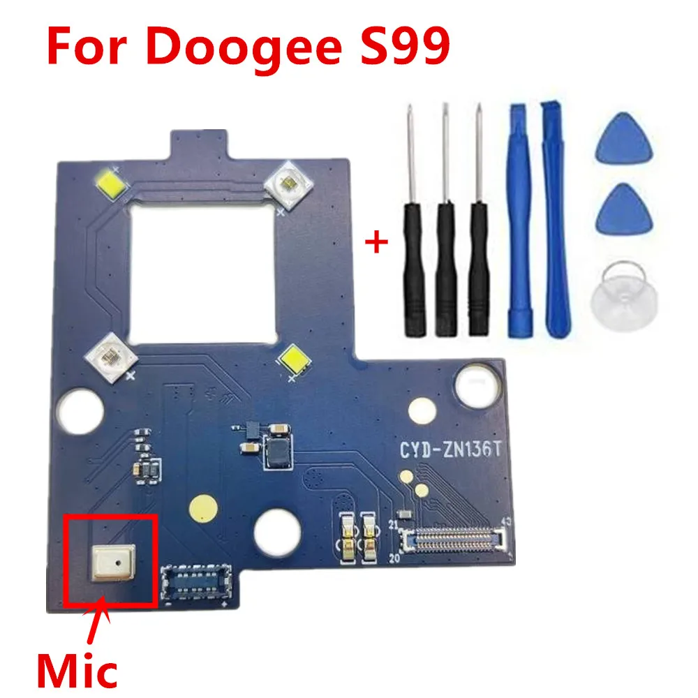 

Оригинальная Новинка Для Doogee S99 6,3 "внутренние части сотового телефона Беспроводная зарядная док-станция Usb-плата с микрофоном Замена микрофона