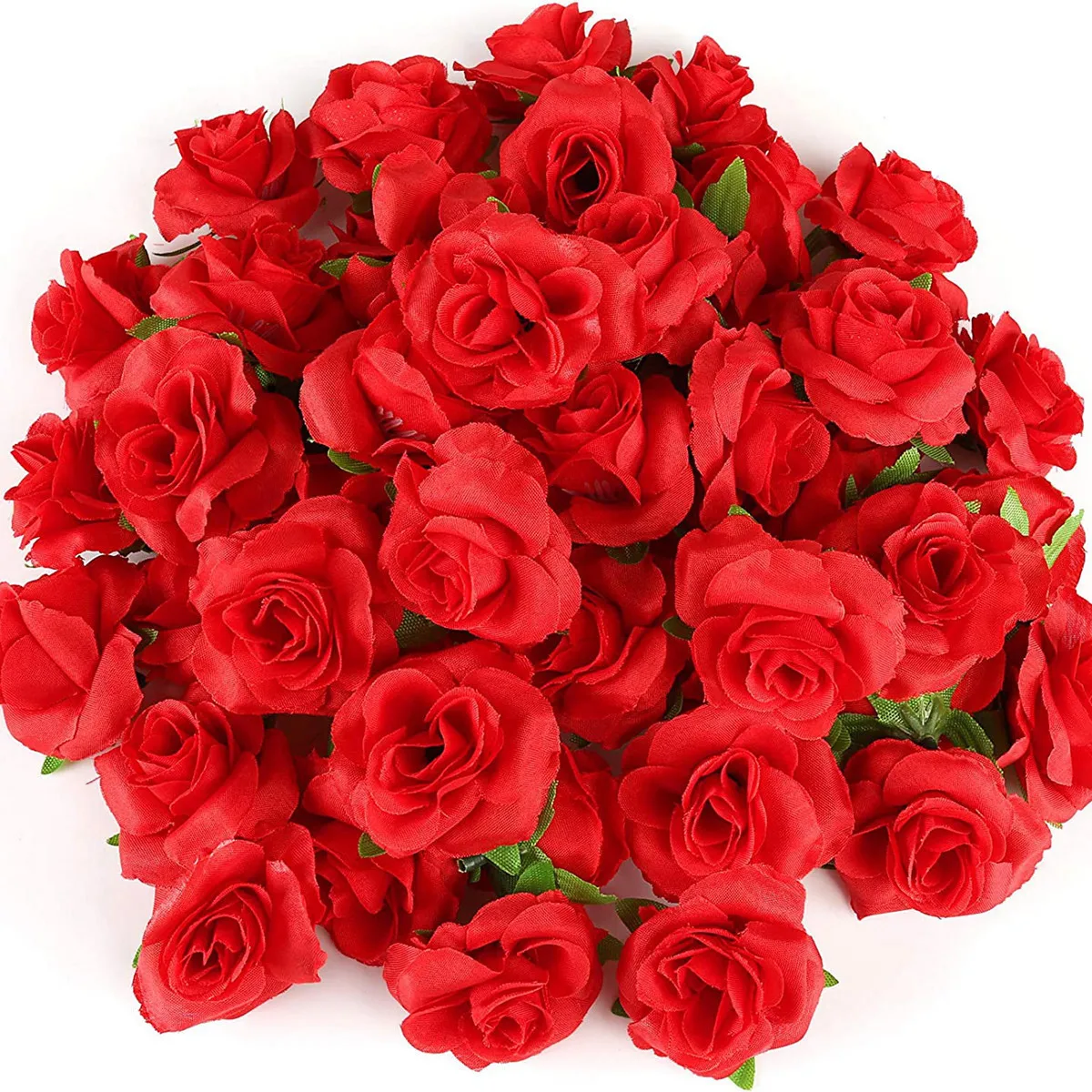 thumbnail image 1 of 20 piezas de flores artificiales de seda color crema rosa gran oferta ramo de novia para boda y Navidad álbum de recortes regalo de bricolaje decoración de arco de jardín para el hogar, 1 of 5