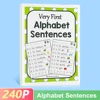 240P kids Alphabet Sentence books In English Practice Workbook Reading phonics Books for baby children learning English toys 1