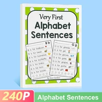 240P kids Alphabet Sentence books In English Practice Workbook Reading phonics Books for baby children learning English toys 1