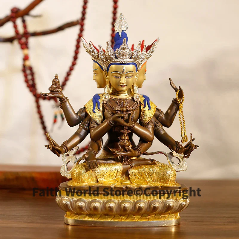 

GOOD quality Gilding Buddha statue Asia Nepal Tibet temple bless safe healthy good luck Namgyalma ZUN SHENG pusa bronze buddha