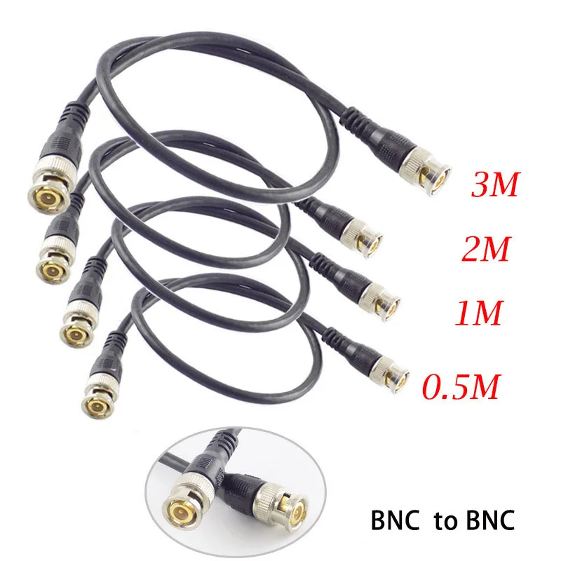 0.5M/1M/2M/3M BNC pánský na BNC pánský adaptér konektor kabel cop drát pro CCTV kamera BNC navázání kabel příslušenství