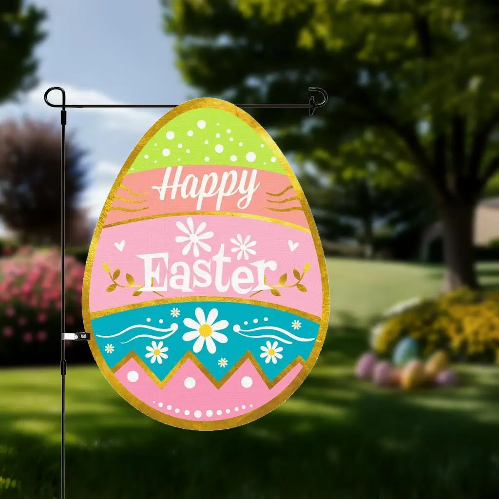 Easter Day Easter Egg Garden Flag 16.5x12inch for Season Accessories