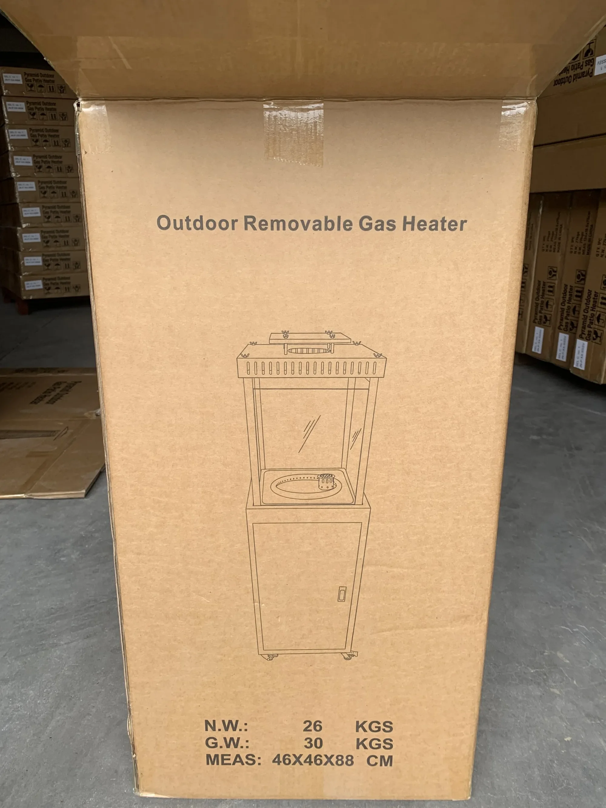 Gas Fireplace Fire Pit Gas Patio Heaters Modern Garden Terrace Outdoor Iron Square Products 30KG
