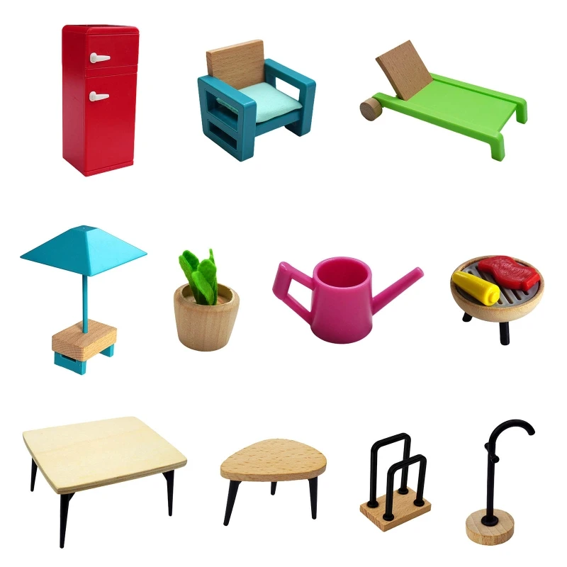 

Girl's Pretend for Play for Doll Dollhouse Mini Furniture Kids Party for Play Funny Table Toy Best Gift for Indoor/Outdo