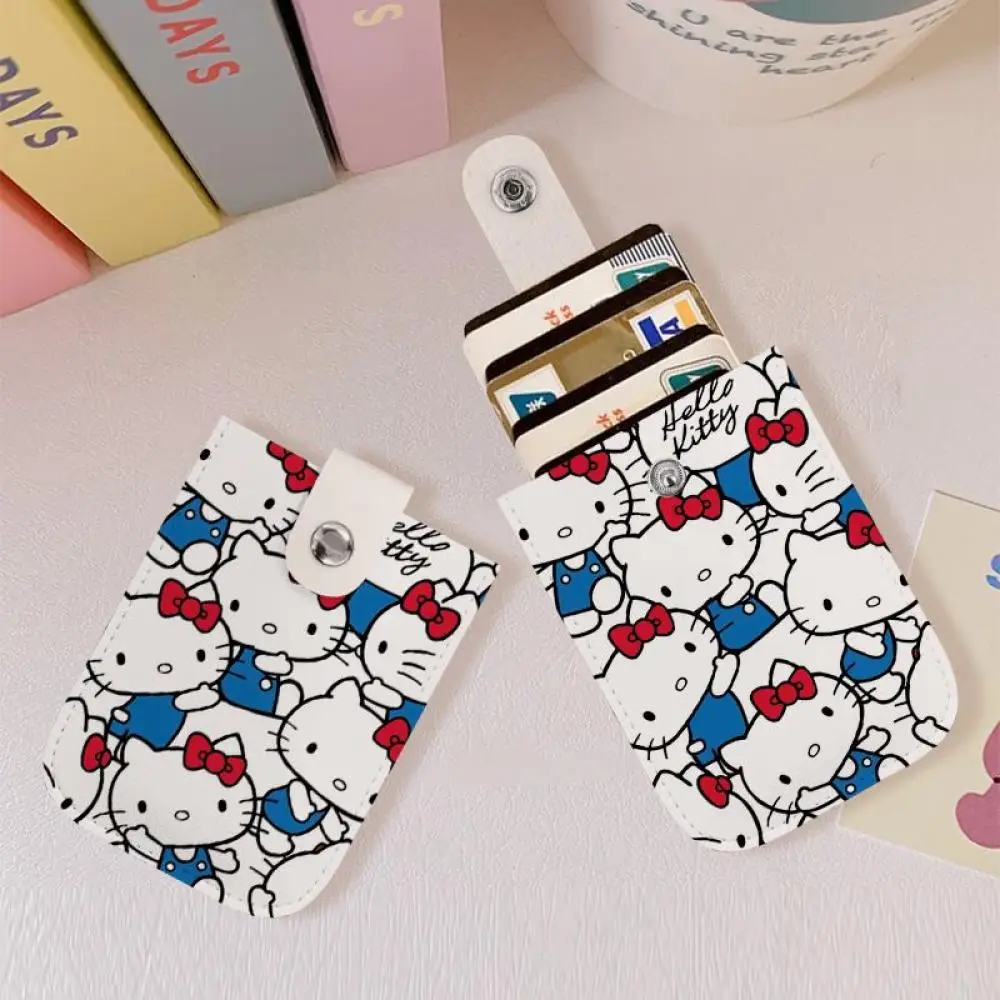 

Kawaii Sanrio, Hello Kitty Kuromi, удостоверение личности, кредитная карта, мультяшный держатель, мини-визитница, визитница, праздничный подарок