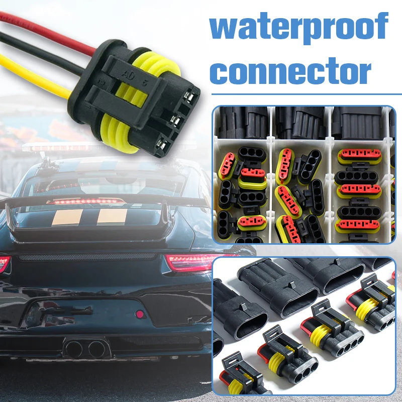 

Waterproof Connectors Kit Automotive Wire Quick Connector Electrical In Car Wiring Auto Seal Socket 1 2 3 4 5 6 Pin Plug Kit Way