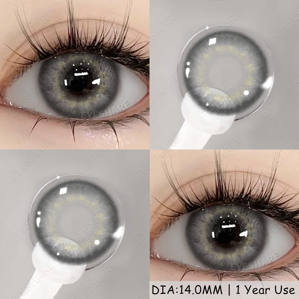 EYESHARE 1 Paar graue Kontaktlinsen für Augen, farbige Linsen, graue Linsen, natürliche bunte Kontaktlinsen, jährliche Verwendung – Detail 32