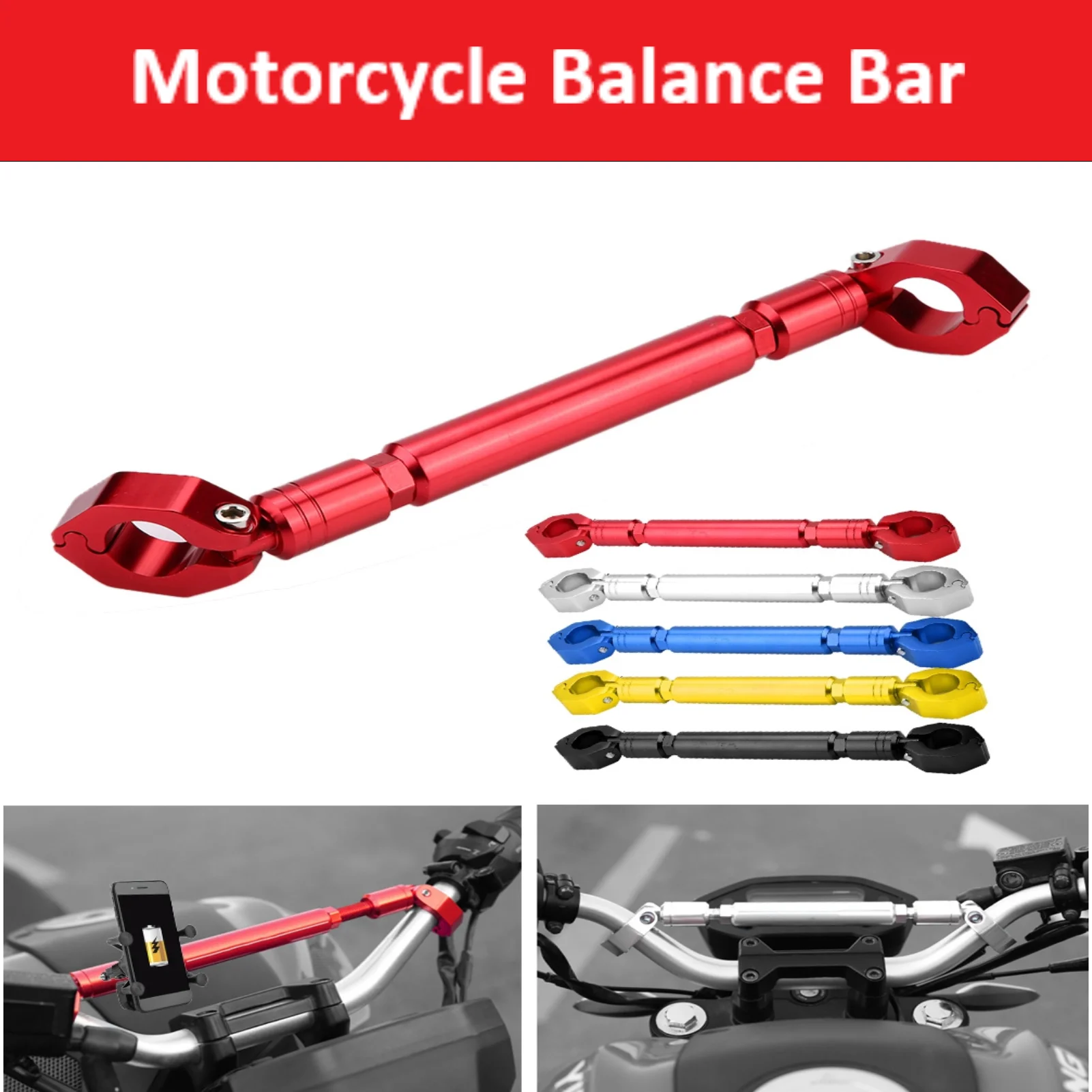 22mm Handlebar Universal Aluminum Alloy Motorcycle Balance Handlebar
