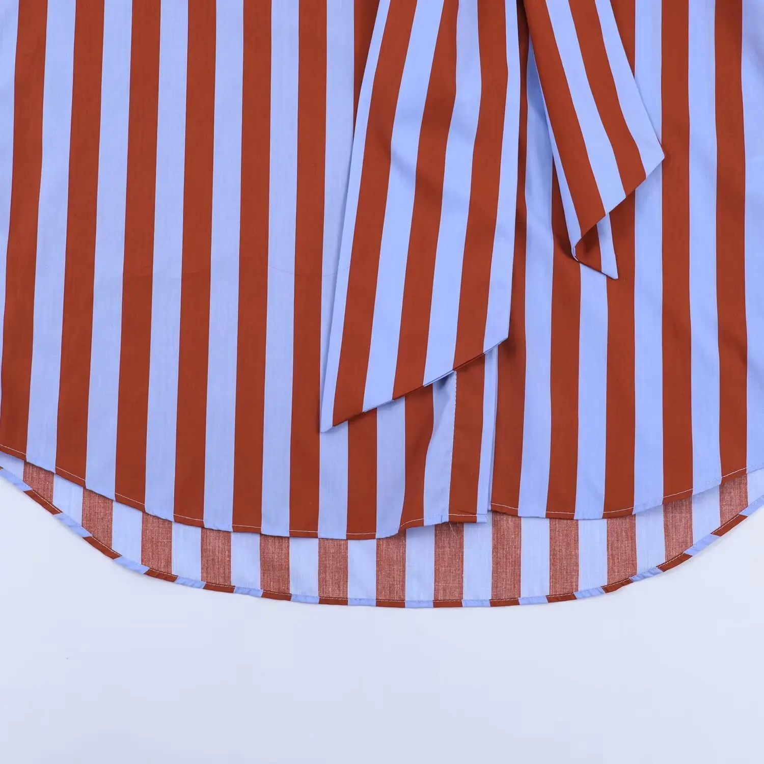 TFMLN Damen Frühling Neue Gestreifte Bluse Eleganter Schleifenkragen Einreihig Locker Sitzende Bluse Lässige Vintage Bedruckte Langarm-Hemden – Detail 7