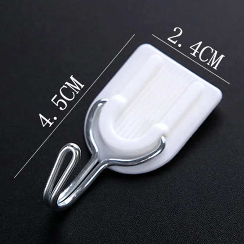 12pcs Strong Storage Hook storage hook door hook Creative Wall Mounted Sticky Adhesive Hook Stainless Steel Kitchen Bathroom Door Hanger Holder