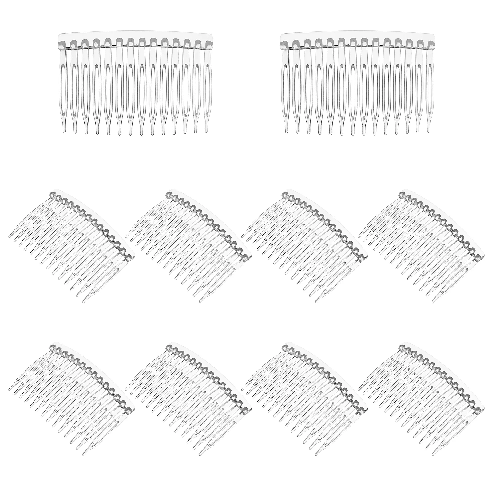 

Lurrose Clear Plastic Hair Side Clip Combs Teeth Bridal Wedding Veil Comb for Women Bridal Wedding Veil Holder